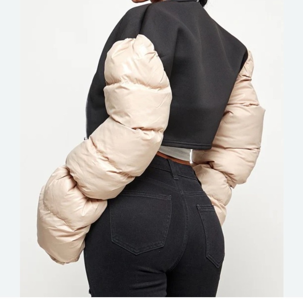 Two-Tone Black and Tan Women's Jacket